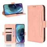 For Motorola Moto G71 5G Skin Feel Calf Pattern Leather Phone Case(Pink)