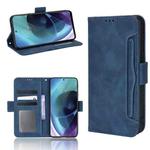 For Motorola Moto G71 5G Skin Feel Calf Pattern Leather Phone Case(Blue)