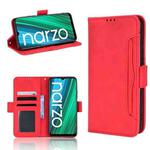 For OPPO Realme Narzo 50A Skin Feel Calf Pattern Leather Phone Case(Red)