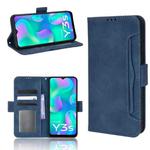 For vivo Y3s 2021 Skin Feel Calf Pattern Leather Phone Case(Blue)