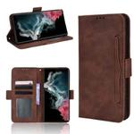 For Samsung Galaxy S22 Ultra 5G Skin Feel Calf Pattern Leather Phone Case(Brown)