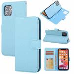 For iPhone 11 Cross Texture Detachable Leather Phone Case (Blue)
