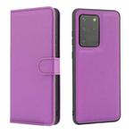 For Samsung Galaxy S20 Ultra Cross Texture Detachable Leather Phone Case(Purple)