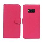 For Samsung Galaxy S8 Cross Texture Detachable Leather Phone Case(Rose Red)