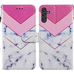 For Samsung Galaxy A13 Painted Pattern Horizontal Flip Leather Phone Case(Smoke Marble)