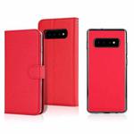 For Samsung Galaxy S10+ Cross Texture Detachable Leather Phone Case(Red)