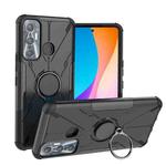 For Infinix Hot 11 Armor Bear Shockproof PC + TPU Protective Phone Case with Ring Holder(Black)