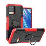 For OPPO Realme 8i Armor Bear Shockproof PC + TPU Protective Phone Case with Ring Holder(Red)