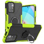 For Xiaomi Redmi 10/Redmi Note 11 4G  6.5 inch Armor Bear Shockproof PC + TPU Protective Phone Case with Ring Holder(Green)