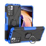 For Xiaomi Redmi Note 11 Pro Armor Bear Shockproof PC + TPU Protective Phone Case with Ring Holder(Blue)