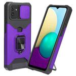 For Samsung Galaxy A03 Sliding Camera Cover Design PC + TPU Shockproof Phone Case(Purple)