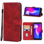 Leather Phone Case For Itel S33(Red)