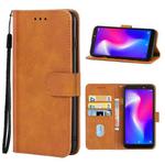 Leather Phone Case For Itel S33(Brown)