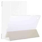For Samsung Galaxy Tab A8 10.5 2021 X200 / X205 Silk Texture 3-fold Leather Tablet Case(White)