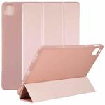For Xiaomi Mi Pad 5 TPU Three-fold Leather Tablet Case(Rose Gold)