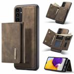 For Samsung Galaxy A13 4G DG.MING M1 Series 3-Fold Multi Card Wallet  Phone Case(Coffee)