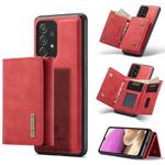 For Samsung Galaxy A33 5G DG.MING M1 Series 3-Fold Multi Card Wallet  Phone Case(Red)