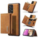For Samsung Galaxy A33 5G DG.MING M1 Series 3-Fold Multi Card Wallet  Phone Case(Brown)