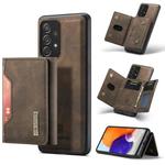 For Samsung Galaxy A73 5G DG.MING M2 Series 3-Fold Multi Card Bag + Phone Case(Coffee)