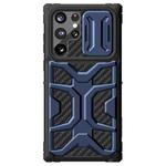 For Samsung Galaxy S22 Ultra 5G NILLKIN Sliding Camera Cover TPU + PC Phone Case(Blue)
