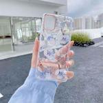 For Samsung Galaxy S22 5G Translucent Plating Flower Phone Case(Cherry Blossoms)