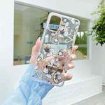 For Samsung Galaxy A12 Translucent Plating Flower Phone Case(Ewha)