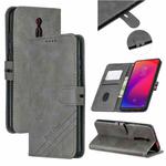 For Xiaomi Redmi K20 & K20 Pro Stitching Style 2-Color Cow Texture Horizontal Flip PU Leather Case with Holder & Card Slot & Lanyard(Gray)