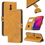 For Xiaomi Redmi K20 & K20 Pro Stitching Style 2-Color Cow Texture Horizontal Flip PU Leather Case with Holder & Card Slot & Lanyard(Yellow)