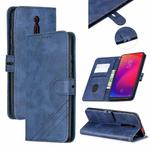 For Xiaomi Redmi K20 & K20 Pro Stitching Style 2-Color Cow Texture Horizontal Flip PU Leather Case with Holder & Card Slot & Lanyard(Blue)