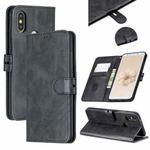 For Xiaomi Mi 6X / A2 Stitching Style 2-Color Cow Texture Horizontal Flip PU Leather Case with Holder & Card Slot & Lanyard(Black)