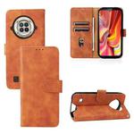 For DOOGEE S96 Pro Skin Feel Magnetic Buckle Calf Texture PU Phone Case(Brown)
