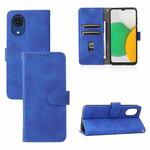 For Samsung Galaxy A03 Core Skin Feel Magnetic Buckle Calf Texture PU Phone Case(Blue)