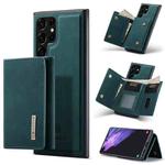 For Samsung Galaxy S22 Ultra 5G DG.MING M1 Series 3-Fold Multi Card Wallet Phone Case(Green)