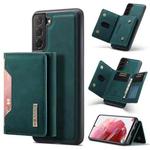 For Samsung Galaxy S22+ 5G DG.MING M2 Series 3-Fold Multi Card Bag Back Cover Phone Case(Green)