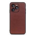 For Honor 60 SE Accurate Hole Genuine Leather Shockproof Phone Case(Brown)