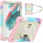 For Samsung Galaxy Tab A8 10.5 2021 X200 / X205 Silicone + PC Tablet Case(Beige + Camouflage Pink)