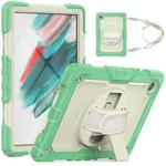 For Samsung Galaxy Tab A8 10.5 2021 X200 / X205 Silicone + PC Tablet Case(Beige + Light Green)