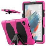 For Samsung Galaxy Tab A8 10.5 2021 X200 / X205 Colorful Silicon + PC Tablet Case(Rose Red)