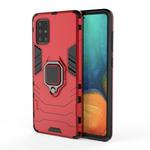 For Galaxy A71 Shockproof PC + TPU Protective Case with Magnetic Ring Holder(Red)