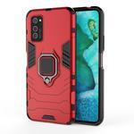 For Huawei Honor V30 Shockproof PC + TPU Protective Case with Magnetic Ring Holder(Red)