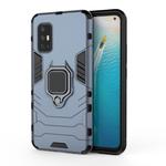 For Vivo V17 (India) Shockproof PC + TPU Protective Case with Magnetic Ring Holder(Navy Blue)