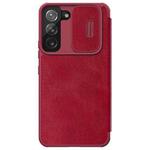 For Samsung Galaxy S22+ 5G NILLKIN QIN Series Pro Sliding Camera Cover Design Leather Phone Case(Red)