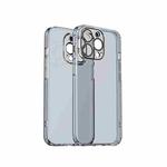 For iPhone 13 Crystal Shield Series TPU + Glass Phone Case(Grey)