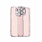 For iPhone 13 Pro Crystal Shield Series TPU + Glass Phone Case (Pink)