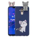 For Huawei Mate 20 Lite Cartoon Shockproof TPU Protective Case with Holder(Cat)