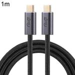20Gbps USB 3.2 USB-C / Type-C Male to USB-C / Type-C Male Braided Data Cable, Cable Length:1m(Black)