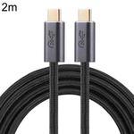 20Gbps USB 3.2 USB-C / Type-C Male to USB-C / Type-C Male Braided Data Cable, Cable Length:2m(Black)