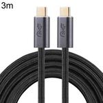 20Gbps USB 3.2 USB-C / Type-C Male to USB-C / Type-C Male Braided Data Cable, Cable Length:3m(Black)