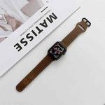 Oval Buckle Genuine Leather Strap For Apple Watch Series 8&7 41mm / SE 2&6&SE&5&4 40mm / 3&2&1 38mm(A)