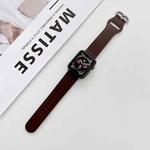 Oval Buckle Genuine Leather Strap For Apple Watch Series 8&7 41mm / SE 2&6&SE&5&4 40mm / 3&2&1 38mm(C)